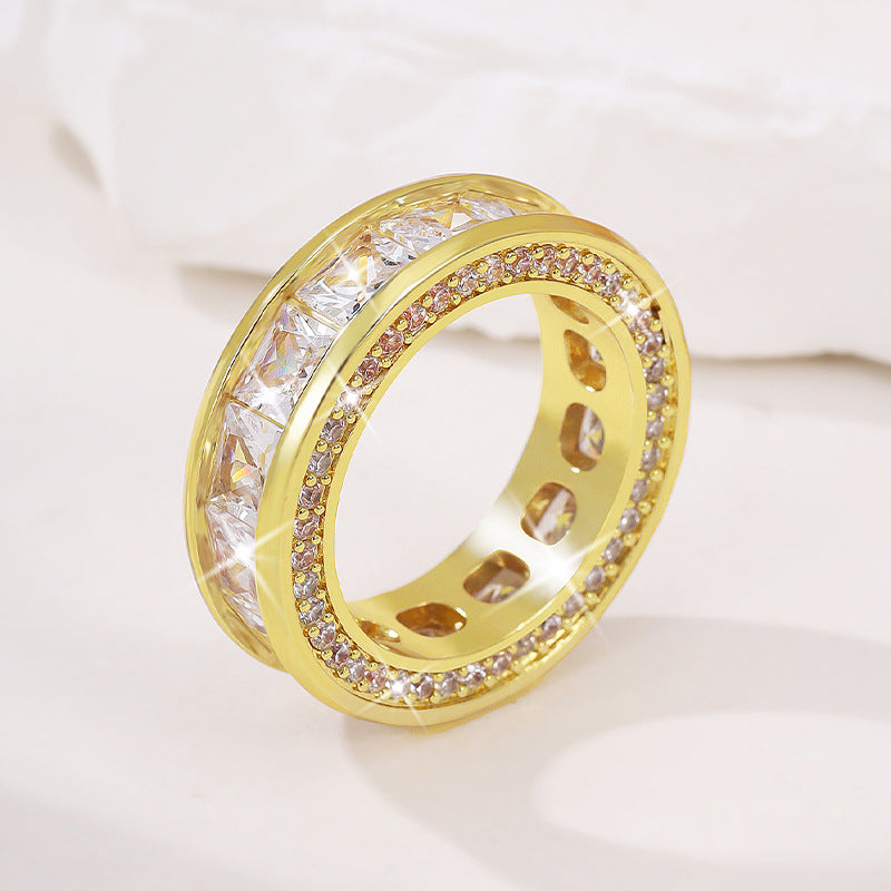 Micro-pave Zircon Light-luxury Ring