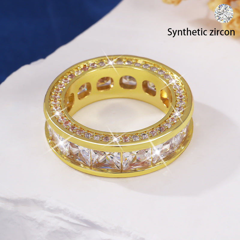 Micro-pave Zircon Light-luxury Ring