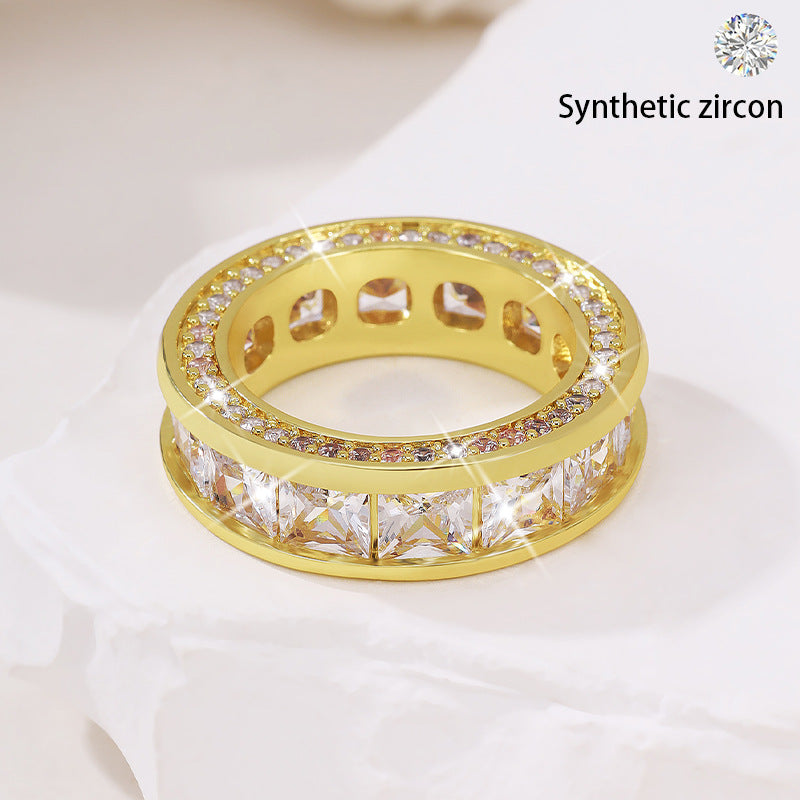 Micro-pave Zircon Light-luxury Ring